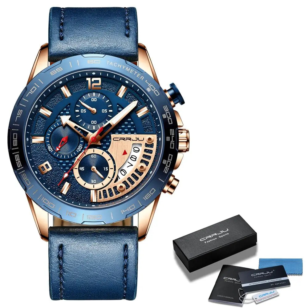 Mens Watches Fashion Stainless Steel Business Watch Luxury Luminous Waterproof Chronograph Quartz Watch Relogio Masculino