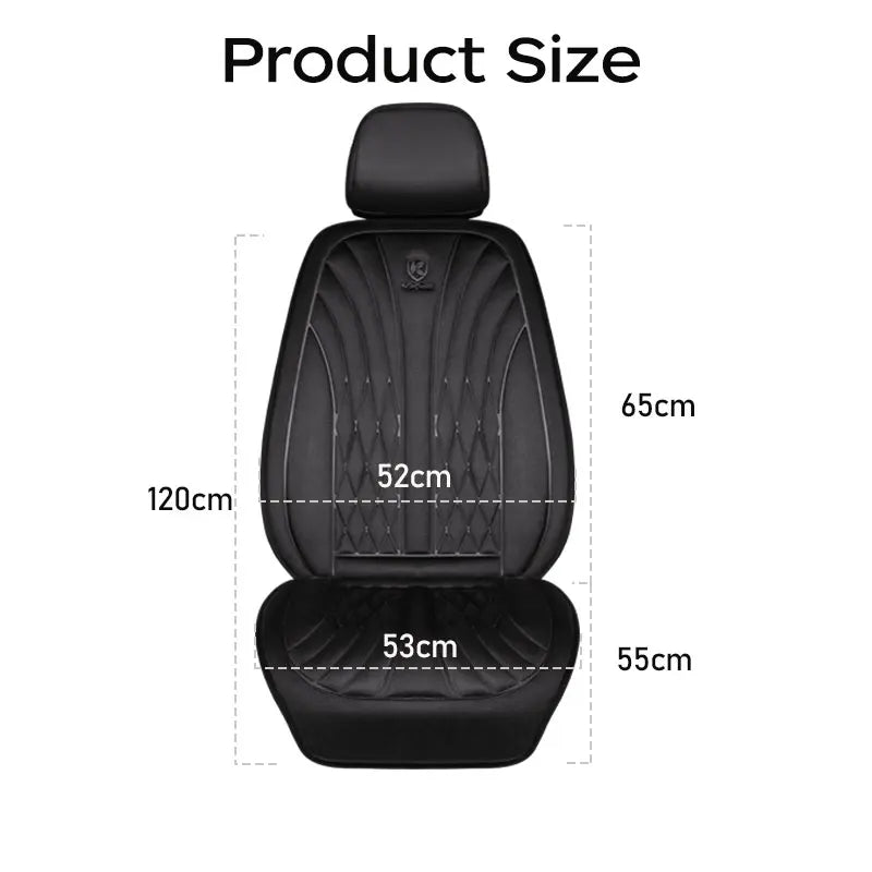 12/24V Heated Car Seat Cover 30‘ Fast Heating Seat Cushion Universal Car Seat Heater Thicken Lengthen Widen Flannel Heating Pad