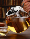 600/950/1300ml Glass Stainless Steel Teapot with Infuser Filter Lid Heat Resistant Tea Pot Kettle