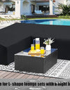 15 sizes Corner Outdoor Sofa Cover Garden Rattan Corner Furniture Cover V Shape L ShapeWaterproof Sofa Protect Set Dust Covers