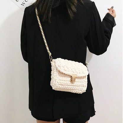 Bag Woven Tote Bag Ladies Single Chain Knitting Crossbody Bags Small Crochet Shoulder Bags