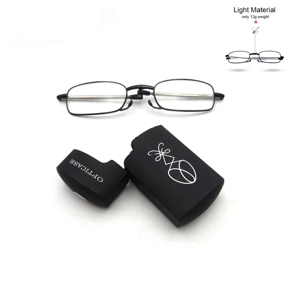 Reading Glasses for Men Metal Folding Stylish Portable Men Reading Glasses Lighter Designer Diopter +1.0 To +3.0