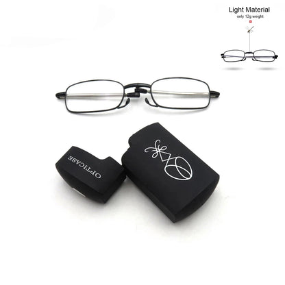 Reading Glasses for Men Metal Folding Stylish Portable Men Reading Glasses Lighter Designer Diopter +1.0 To +3.0