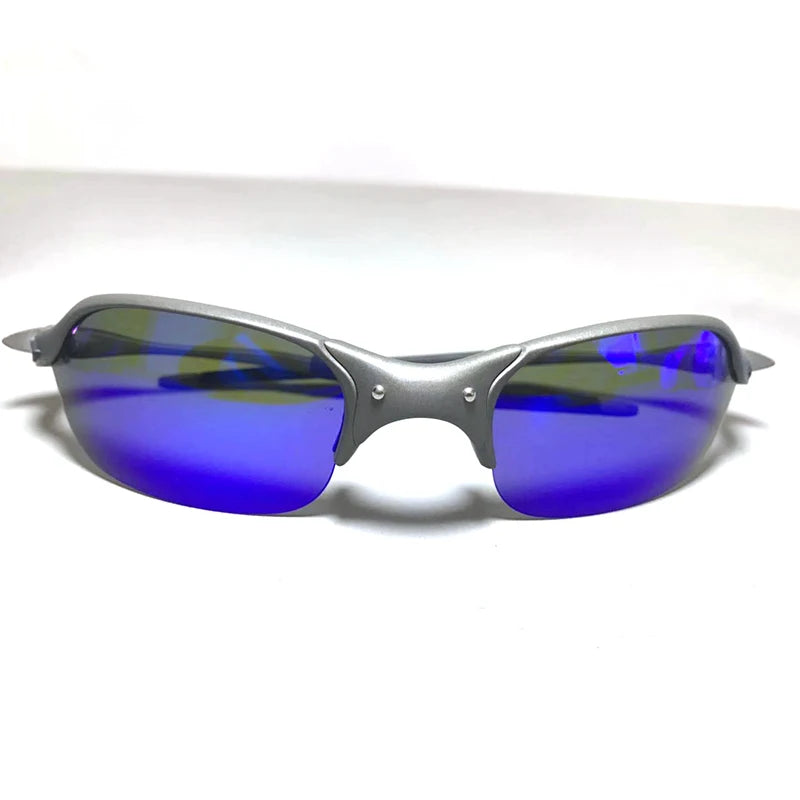 Polarized UV400 Cycling Sunglasses – Gray Metal Frame Fishing Riding Bicycle Eyewear