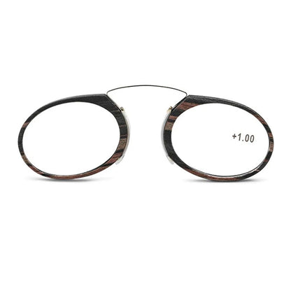 Pince-Nez Nose Clip Reading Glasses Magnifier Glasses Men Magnifying Portable Legless Glasses TR90 Portable with Box