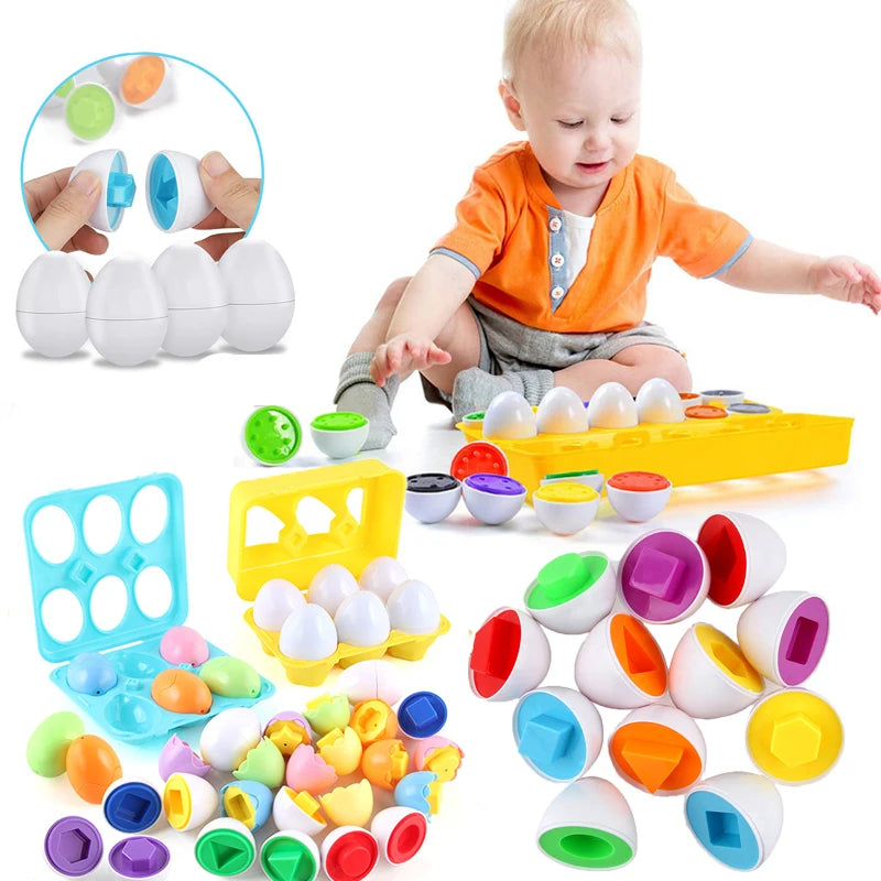 Montessori Games Baby toy Smart Egg Shape Match Puzzle For Kids  Baby Development Toy Educational Toy For Children 1 2 3 4 Year