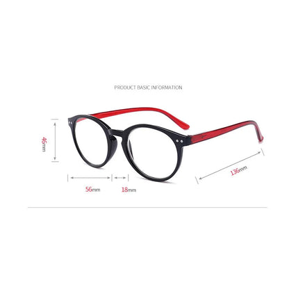 Reading Glasses Women Round Frame PC Reading Glasses for Men Spring Hinge