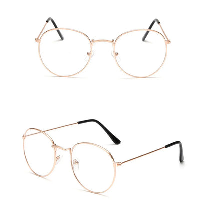 Retro Round Reading Glasses Fashion Round Presbyopia Glasses Farsighted Eye Frame Decorative Glasses.