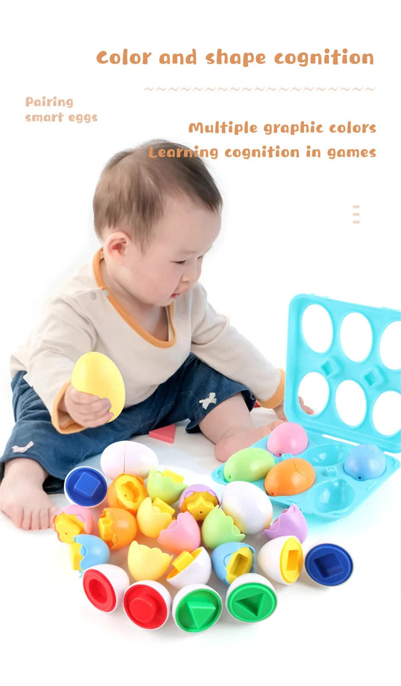 Montessori Games Baby toy Smart Egg Shape Match Puzzle For Kids  Baby Development Toy Educational Toy For Children 1 2 3 4 Year