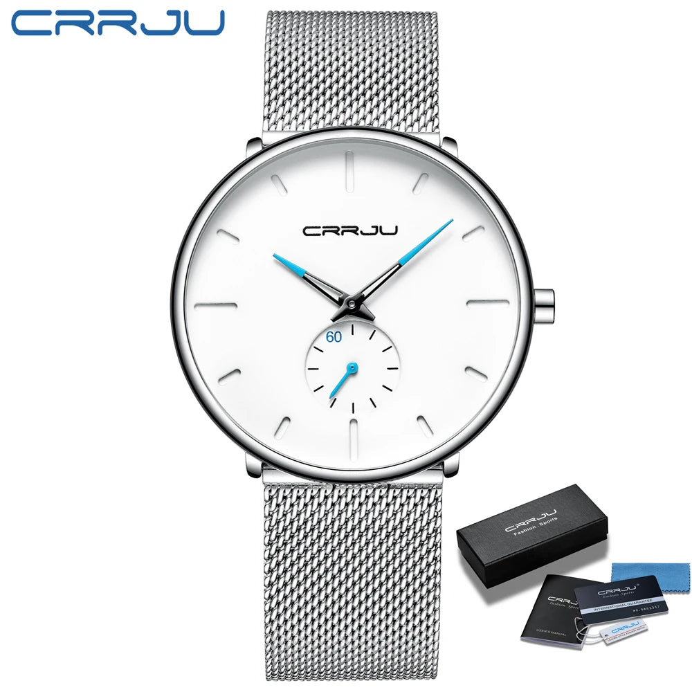 Fashion Blue Men Watch Top Luxury Brand Minimalist Ultra-thin Quartz Watch Casual Waterproof Clock Relogio Masculino