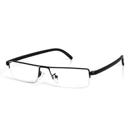 Anti Blue Light Reading Glasses Men Women Black Glasses Alloy Frame Eyeglasses With Case Diopter +1.5+2