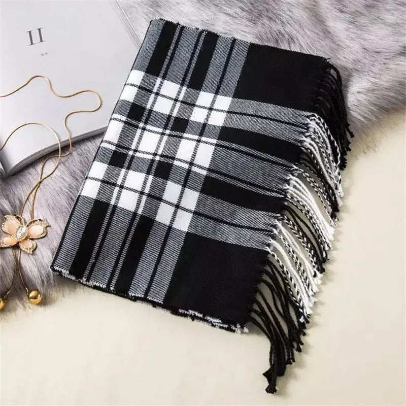 Classic lattice men soft shawl plaid scarves shawl wraps shawl neckerchief headband muffler