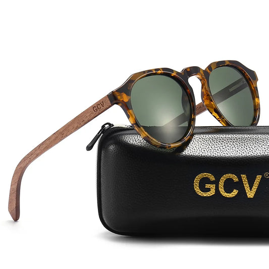 Walnut Wood Butterfly Polarized UV400 Fashion Sunglasses for Men Women Lightweight Luxury Eyewear
