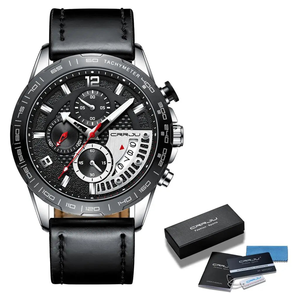 Mens Watches Fashion Stainless Steel Business Watch Luxury Luminous Waterproof Chronograph Quartz Watch Relogio Masculino