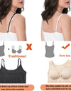 Tank Tops Wide Strap Camisole with Built in Padded Bra Vest Shelf Bra Casual Camisole Sleeveless Top for Daily Weari