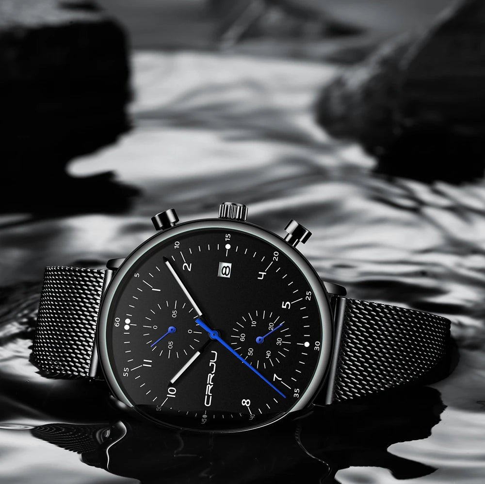 Mens Watch Top Luxury Brand Men Stainless Steel WristWatch Men's Military waterproof Date Quartz watches relogio masculino