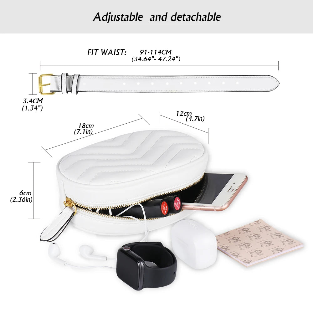 Waist Pack Fanny Pack Designer Belt Bag Fashion Chest Bag  Girls Cute Easy Phone Pocket PU Leather Hot Bambang