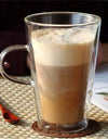 200ml 400ml Heat Resistance Double Wall Glass Cappuccino Coffee Mug With Handle Tea Milk Juice Cup Water Beer Mug Drinkware