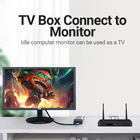 AV to HDMI Converter HDMI to RCA Video Adapter with Mini USB Power Cable for TV Box Projector HDMI to AV