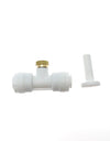 10pcs 1/4'' Tube OD Plastic Slip Lock (Quick Connect) Garden Fogging Misting Nozzle Tees with Brass Sprayer (0.1-0.6mm)