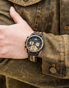 Wood Watch Private Custom Logo Engraving Message Quartz Wristwatches Chronograph