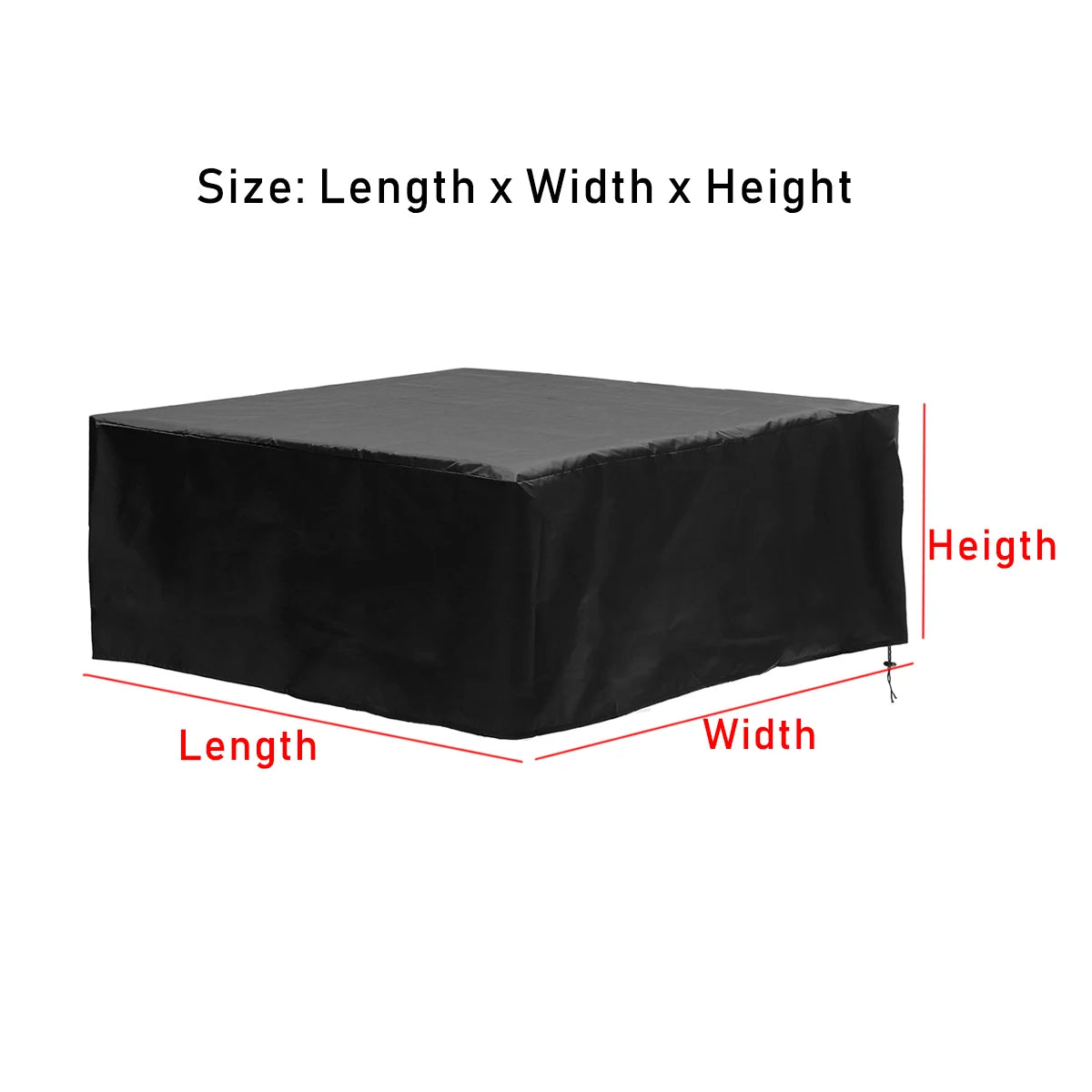 Universal Hot Tub Cover Waterproof UV Resistant Spa Dust Protector All-Weather Outdoor Cover