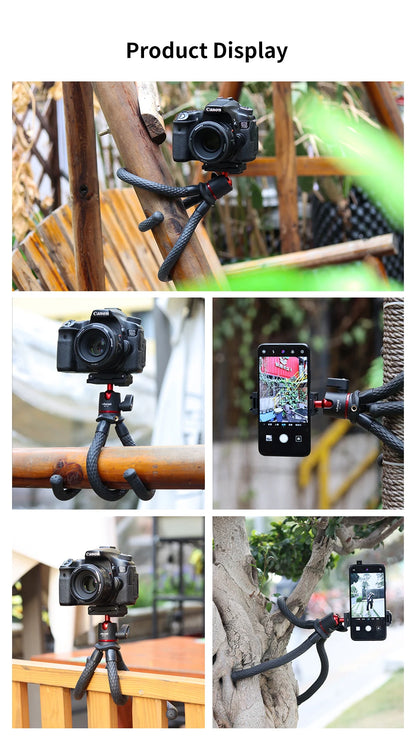 Flexible Octopus Tripod Smartphone DSLR SLR Vlog Tripod Travel Portable 2 in 1 Tripod Extend 1/4 Screw Magic Arm