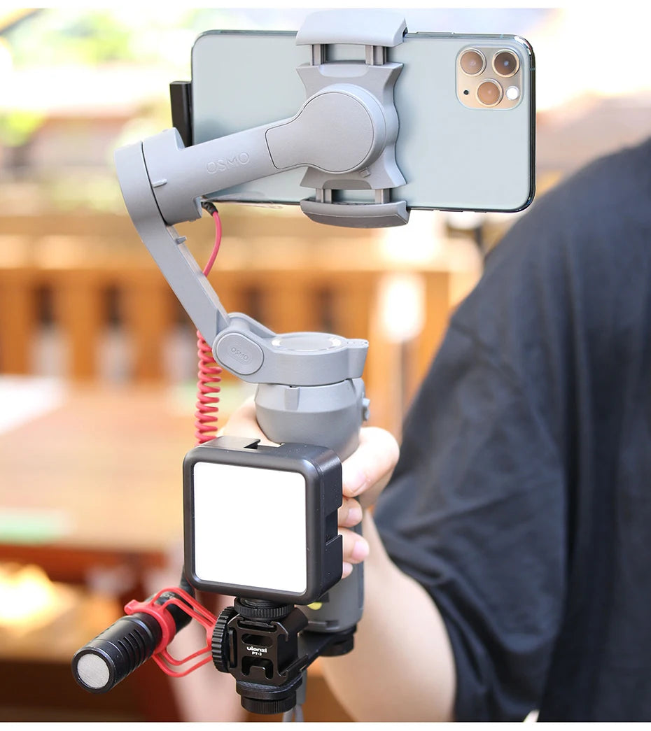 Mini Vlog LED Fill Light 6W 5500K Rechargeable 2000mAh Dimmable Phone Video Lighting