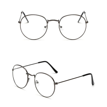 Retro Round Reading Glasses Fashion Round Presbyopia Glasses Farsighted Eye Frame Decorative Glasses.