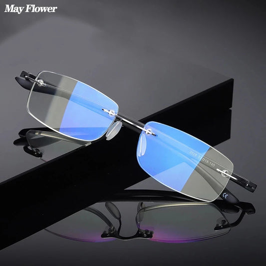Rimless Square Reading Glasses