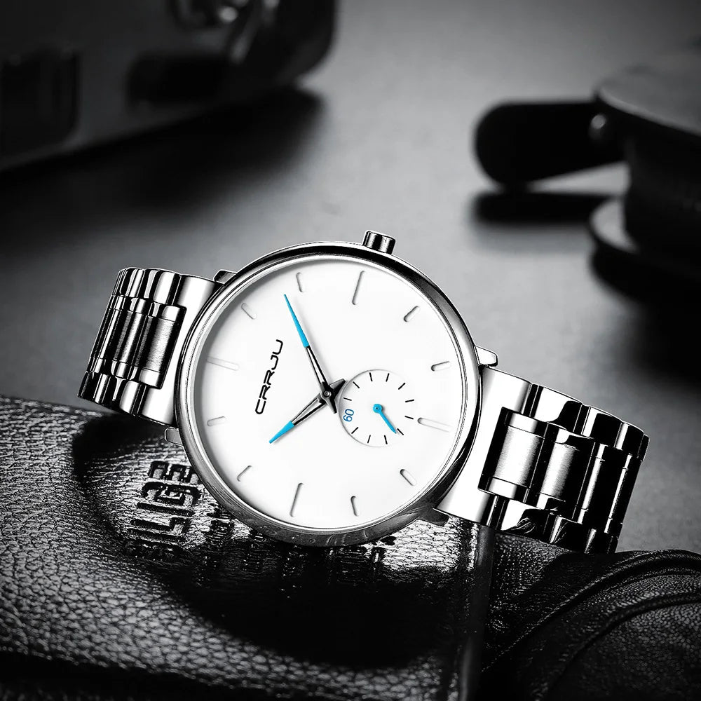 Watches Stainless Steel Men's Wrist Watch Casual Luxury Waterproof Sport Watch for Men Quartz Watch Relogio Masculino