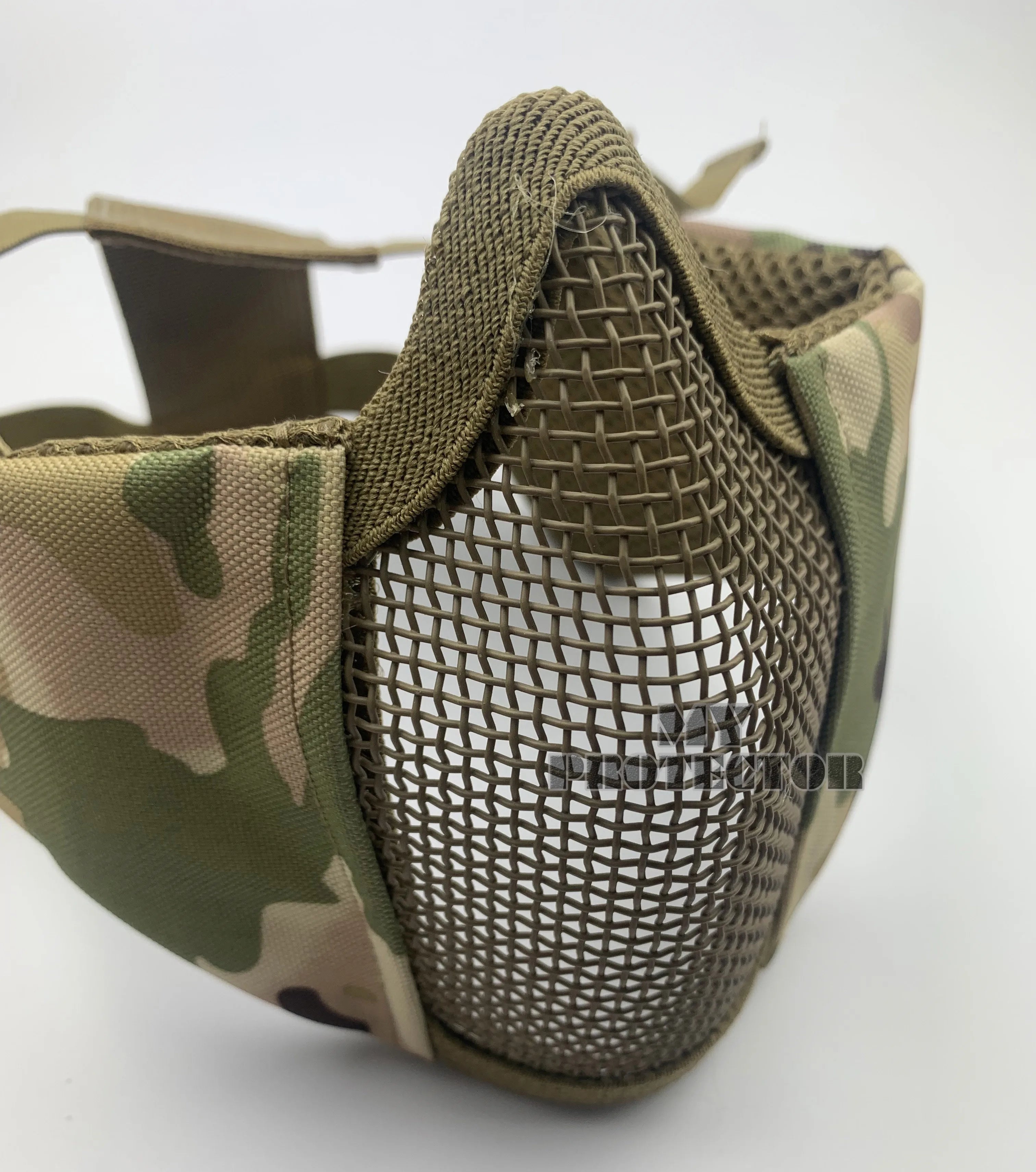 Airsoft Face Mask With Ear Mesh Face Breathable Mouth Mask Tactical Paintball Softair Protective Mask Shooting Hunting Equipment