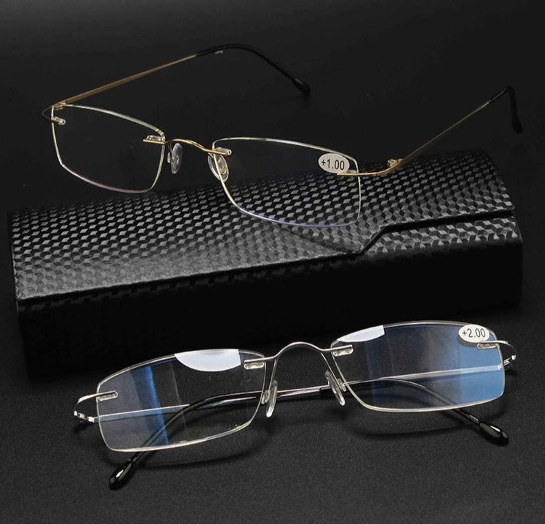 Men's Frame Prescription Glasses Blue Light Male Reading Glasses Titanium Eyeglasses Frame Old Glasses