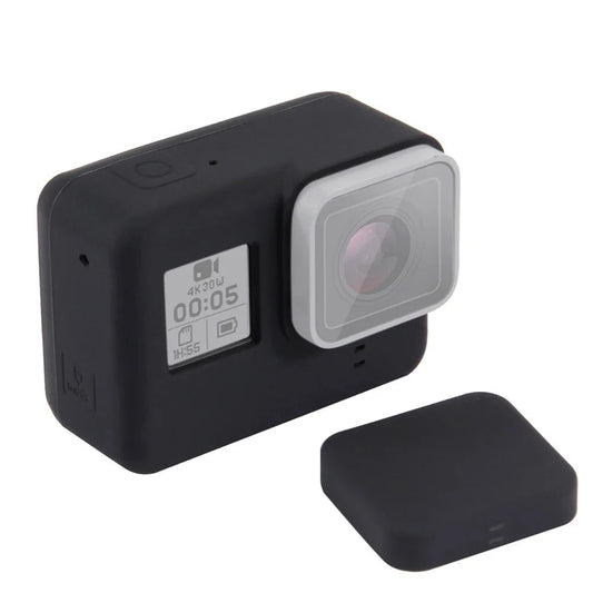 Silicone Protective Case with Lens Cover for GoPro HERO7 Black / 7 White / 7 Silver / 6 / 5 Soft Case Cover