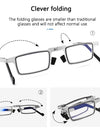Metal Round Oval Square Presbyopia Folding Reading Glasses Men Anti-Blue Light Blocking Reader Computer Eyeglasses Frame