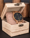 Wooden Wristwatch Wrist Band Man Luxury Calendar Quartz  Simple Date Display Wood Watch