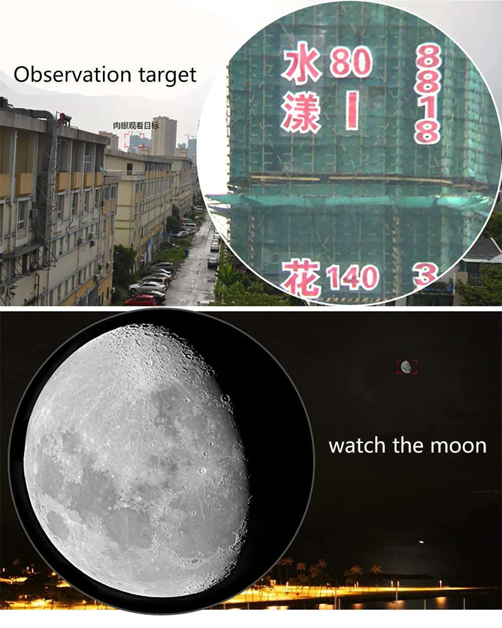 Professional Spotting Scope, Monocular Telescope,  Waterproof Telescope, Hunting Bird Watching Target, MC25-75x70 Zoom