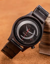 Quartz Watches Show Date Display Zebra Enboy Wood Wristwatch Moon Shape