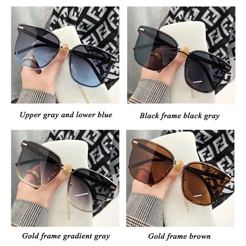 Rimless Sunglasses Women Fashion Tide Cat Eye Glasses