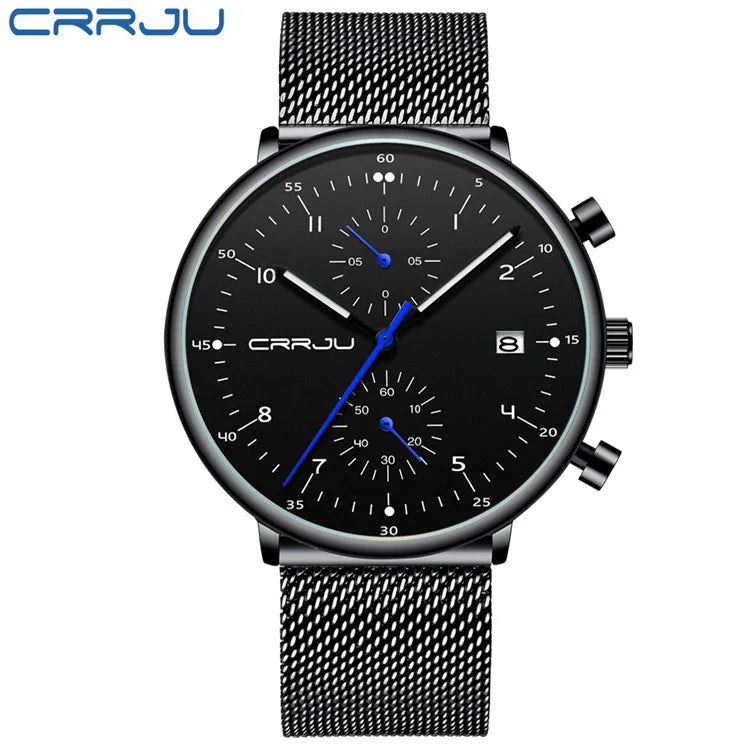 Mens Watch Top Luxury Brand Men Stainless Steel WristWatch Men's Military waterproof Date Quartz watches relogio masculino