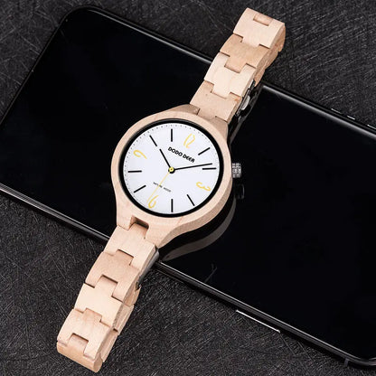 Wood Watches Casual Slim Wristwatch Unique Gift