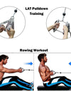 Meatl Gym Handle Double D Handles Heavy Removable Pull Down V Bar for Home Cable Machine Rowing T-bar Training Fitness Equipment