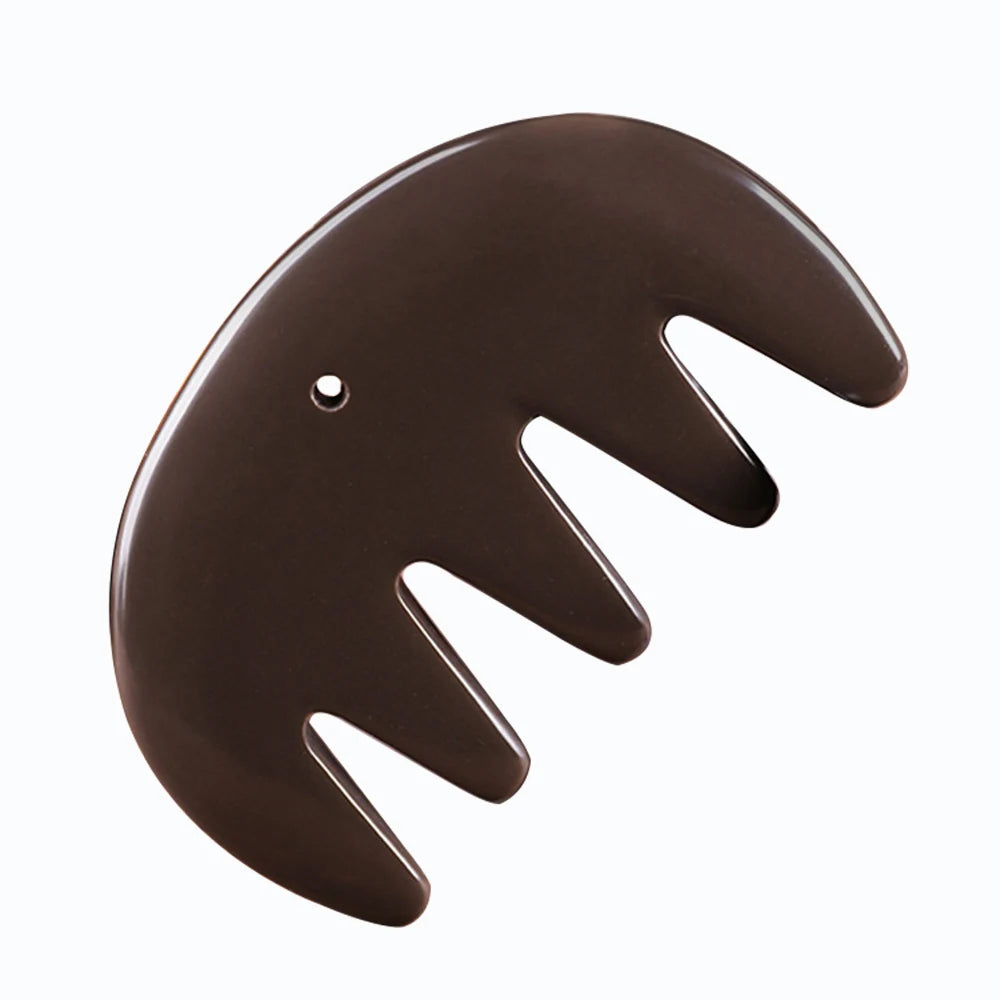 5A grade brown color Si Bin Bian stone massage guasha kit multifuntion beauty head hair comb 100% original