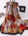 Women Summer Silk Scarves Shawl Lady Wrap Soft Female Echarpe Designer Beach Stole Bandana foulard muffler