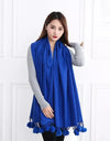 Autumn Winter Warm Cashmere Scarf Dot Pattern Long Tassels Women Thicken Wrap Shawl Lady muffler Wool Pashmina