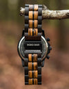 Wood Watch Private Custom Logo Engraving Message Quartz Wristwatches Chronograph