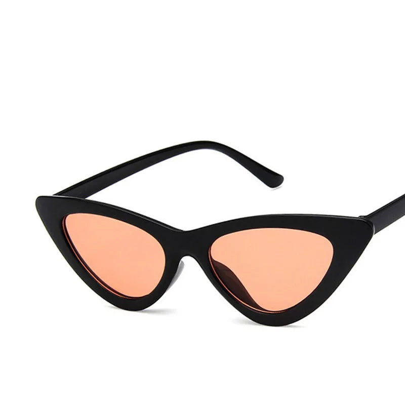 Cat Eye Sunglasses Women Brand Designer Mirror Black Triangle Sun Glasses Female Lens Shades  Cool Eyewear UV400