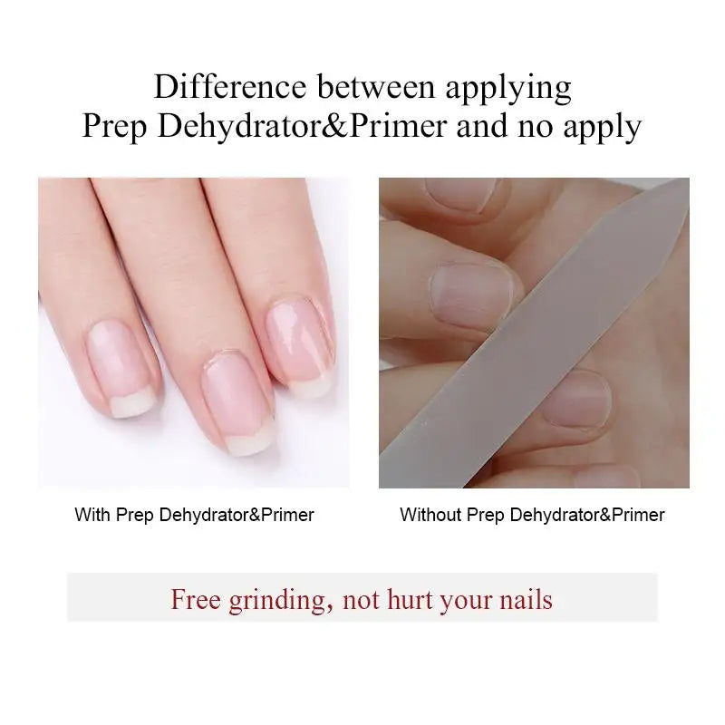 15ml Nail Primer Nail Prep Dehydrate Base Top Coat Gel Nail Polish No Need Of UV LED Lamp Nail Art Varnish Manicure