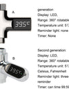LED Display Household Water Shower Thermometer 5-85℃ Flow Self-powered Water Thermometer Monitoring Baby Care Energy Smart Meter