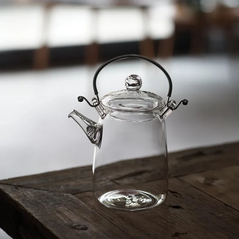 Japanese Handmade Heat Resistant Glass Teapot with Filter